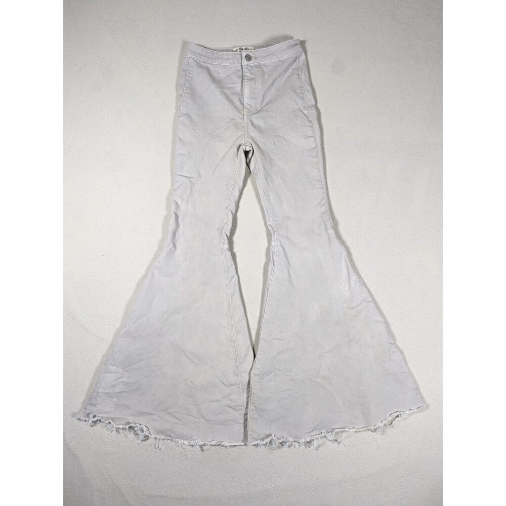 Free People We The Free Just Float On Flare Jeans Pants Gray High Rise Size 25